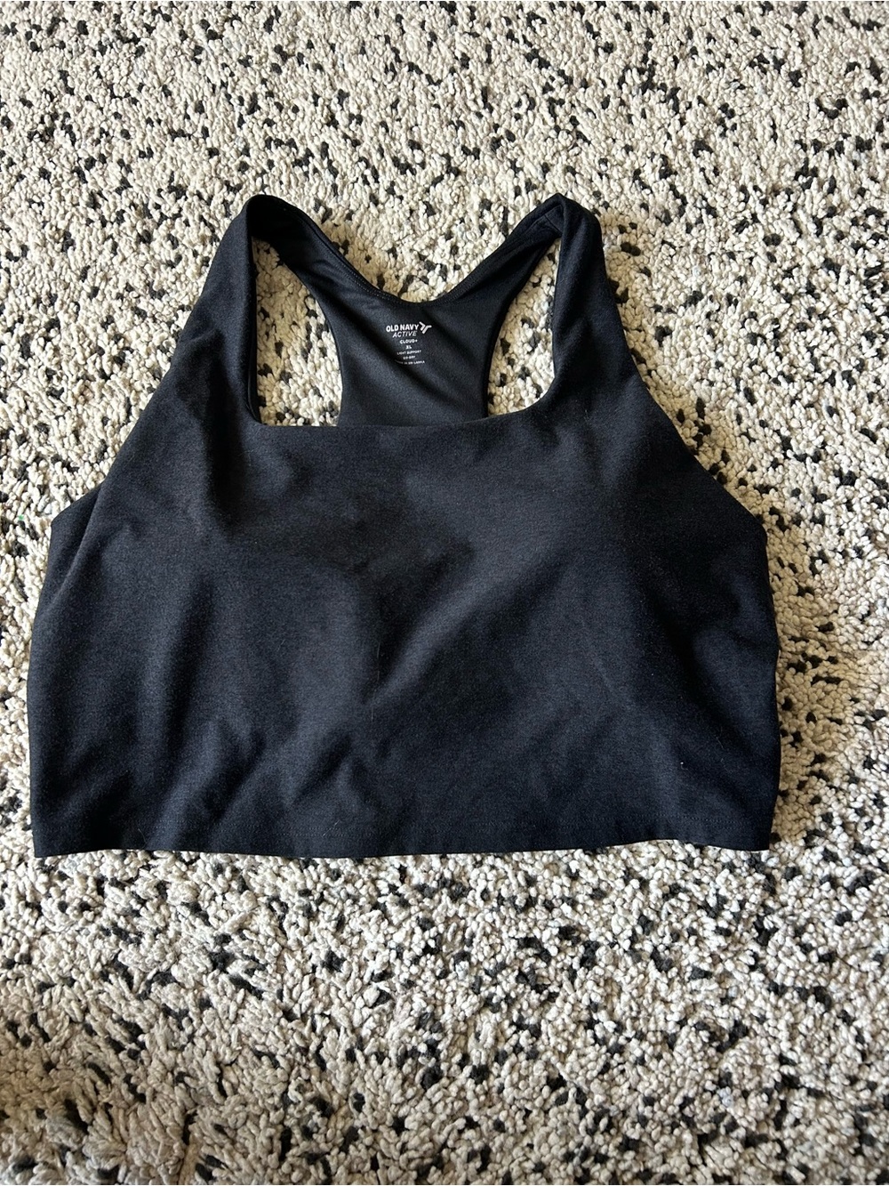 Old Navy Black Seamless Racerback Sports Bra